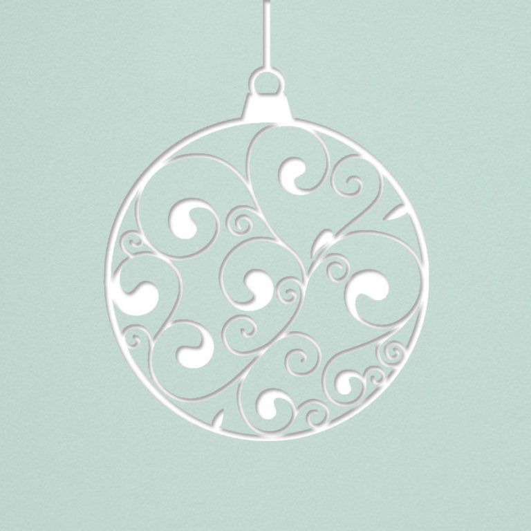 laser cut bauble decor aqua
