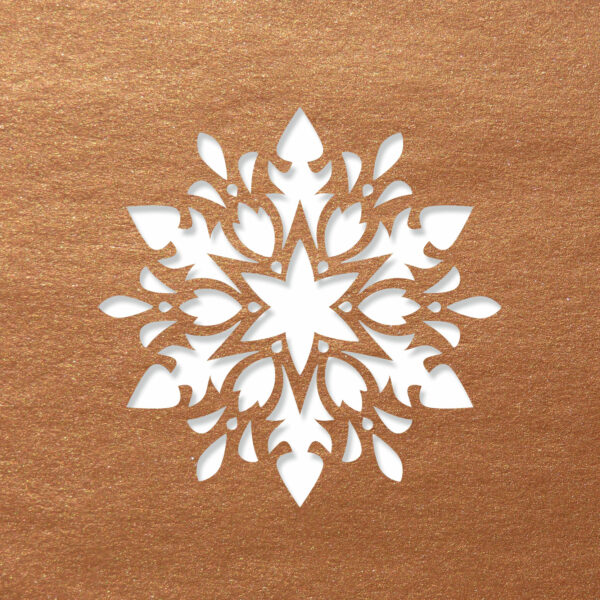 modern snowflake copper